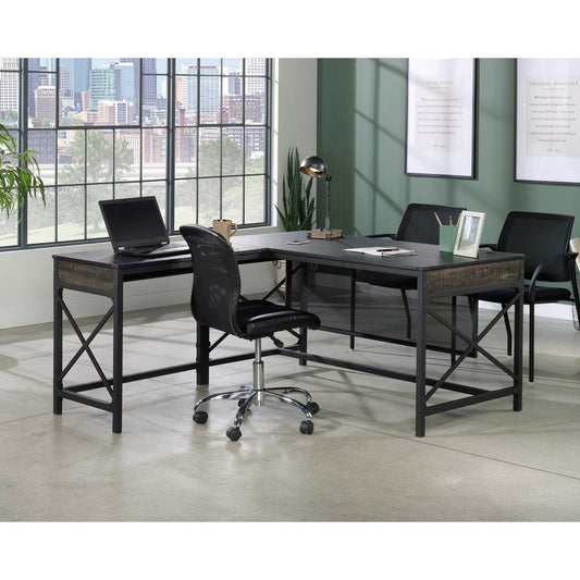 36" Commercial Desk Return In Carbon Oak By Sauder | Shelves & Shelving Units | Modishstore