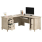 Hammond L-Shaped Desk Chalk Oak By Sauder | Desks | Modishstore - 4