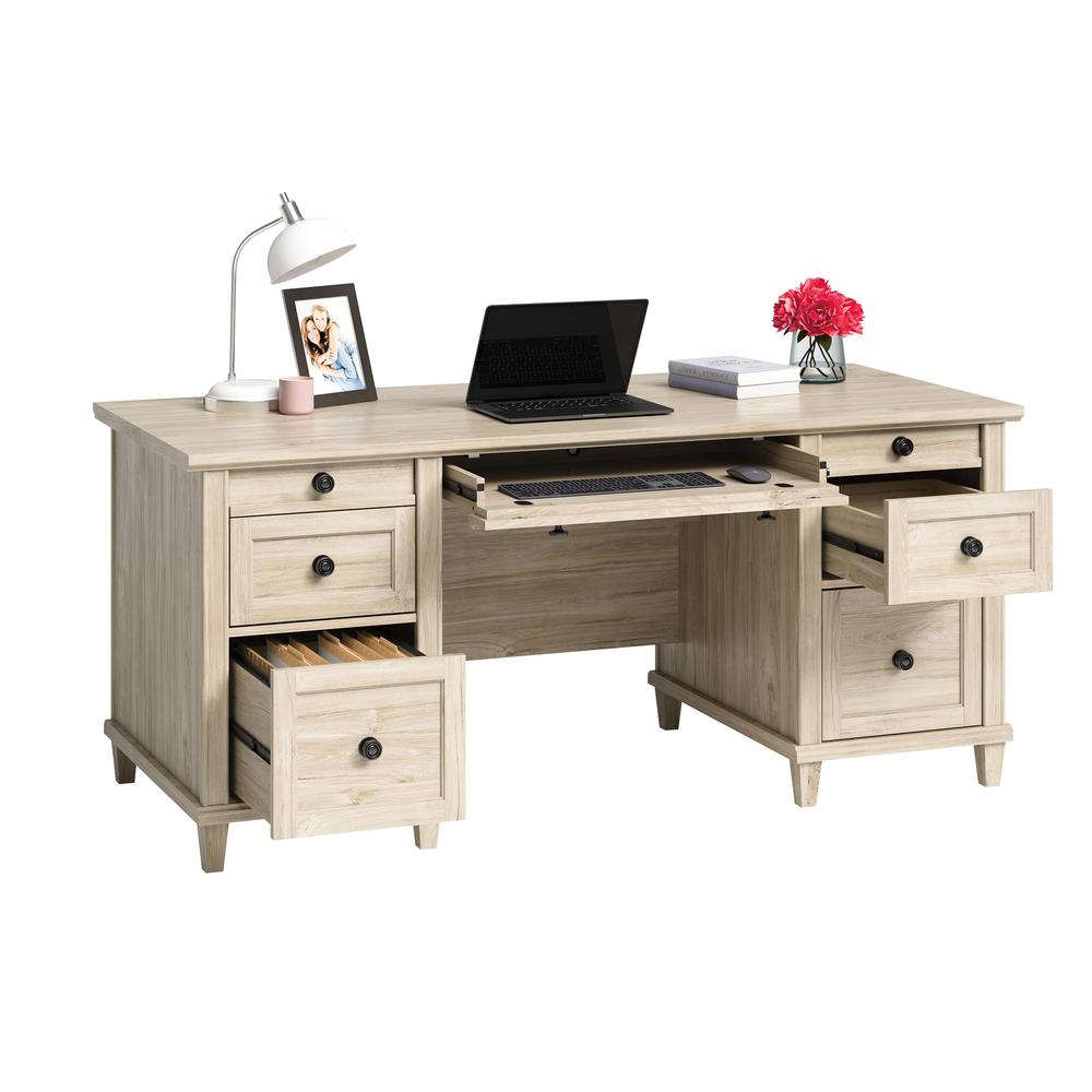 Hammond Executive Desk Chalk Oak By Sauder | Desks | Modishstore - 4