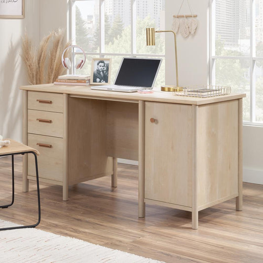 Whitaker Point 60" Desk Natural Maple By Sauder | Desks | Modishstore