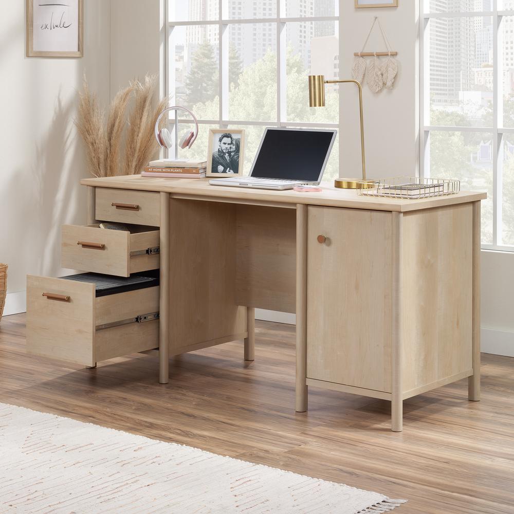 Whitaker Point 60" Desk Natural Maple By Sauder | Desks | Modishstore - 5