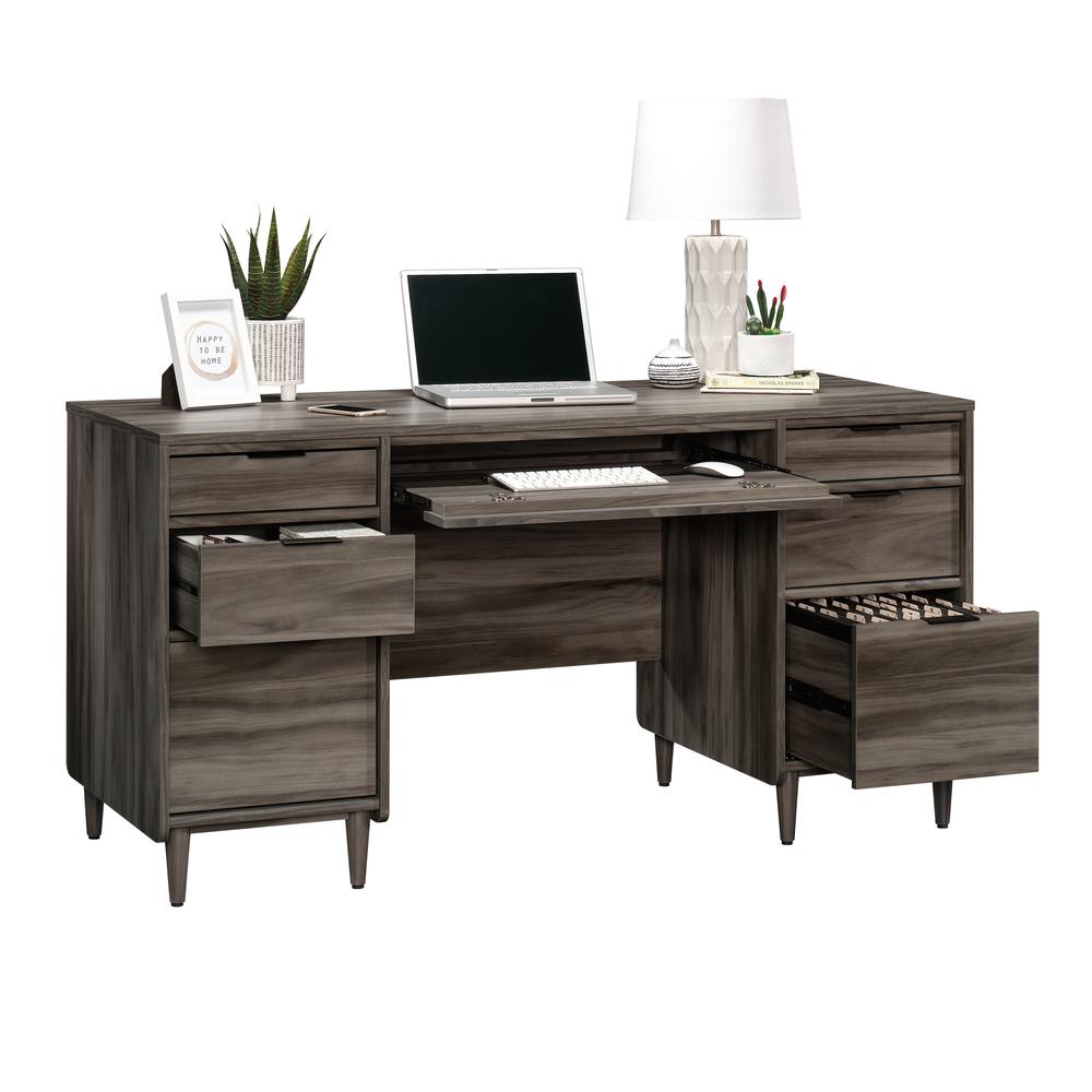 Clifford Place Executive Desk Jet Acacia By Sauder | Desks | Modishstore - 4