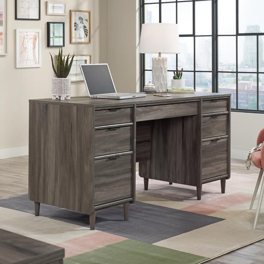 Clifford Place Executive Desk Jet Acacia By Sauder | Desks | Modishstore