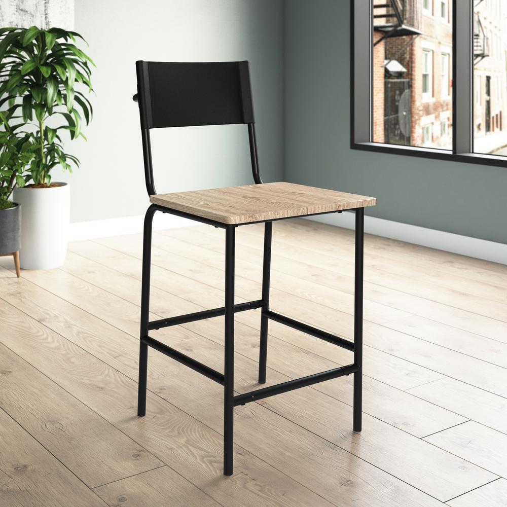 Boulevard Cafe Counter Stool Black 3A By Sauder | Dining Chairs | Modishstore - 3