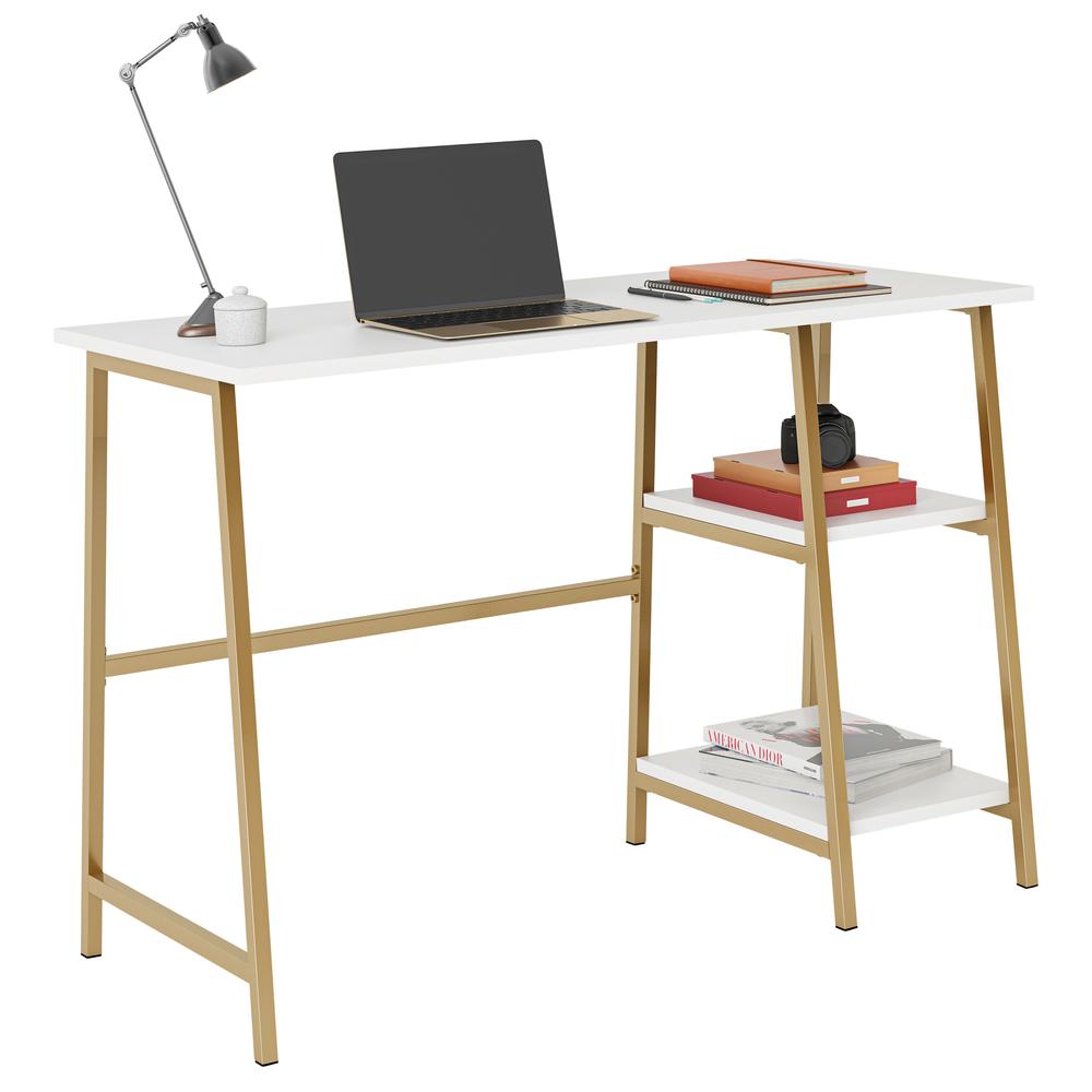 North Avenue Single Ped Desk Wh By Sauder | Desks | Modishstore - 2