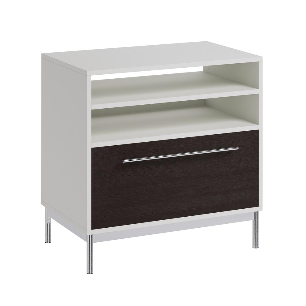 Vista Key Lateral File Ped Pearl Wh/Mist By Sauder | Cabinets | Modishstore - 2