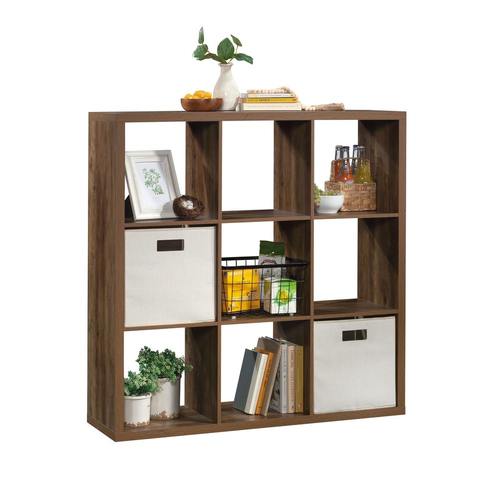 9-Cube Organizer Rural Pine 3A By Sauder | Bookcases | Modishstore