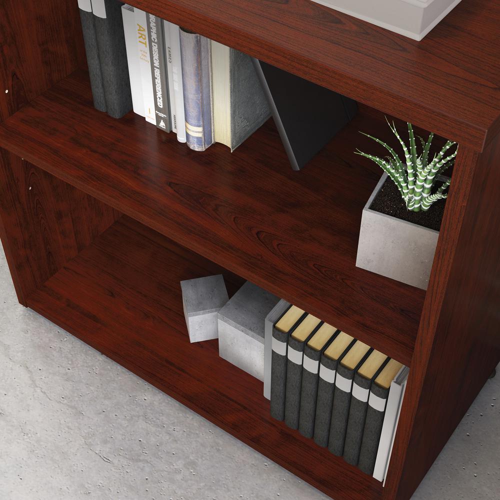 Affirm 2 Shelf Bookcase Classic Cherry By Sauder | Bookcases | Modishstore - 5