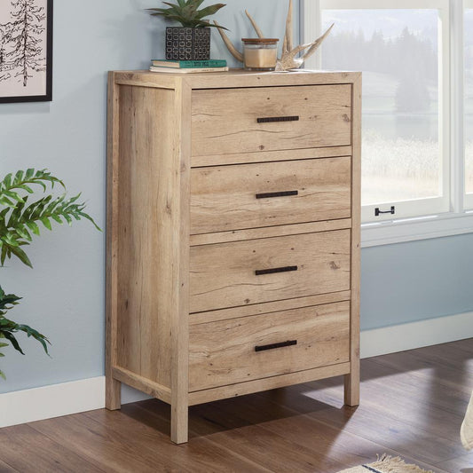Pacific View 4 Drawer Chest Prime Oak By Sauder | Drawers | Modishstore - 2