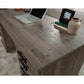 Double Ped Executive Desk In Pebble Pine By Sauder | Desks | Modishstore - 5