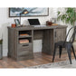 Double Ped Desk With Drawer In Pebble Pine By Sauder | Desks | Modishstore
