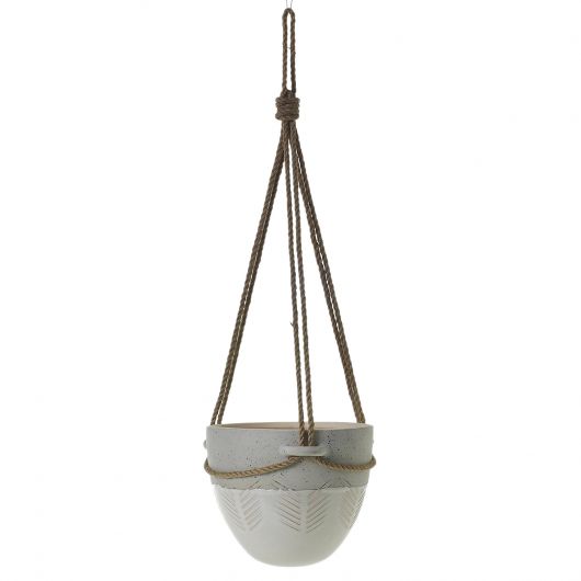Hammock Ceramic Pot with Rope Hanger By Accent Decor | Planters, Troughs & Cachepots | Modishstore - 2