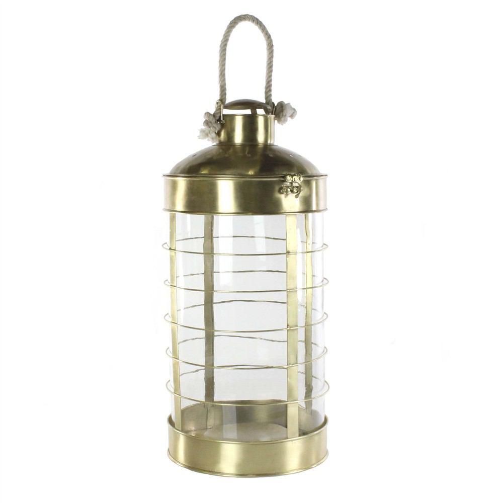 HomArt Caravan Brass Lantern - Antique Brass - Feature Image-2