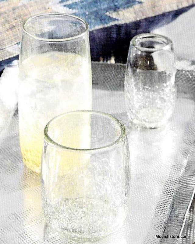 Roost Crackle Glasses - Set Of 6