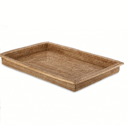 Liana Tray-Natural (Set of 2) by Texture Designideas | Trays | Modishstore