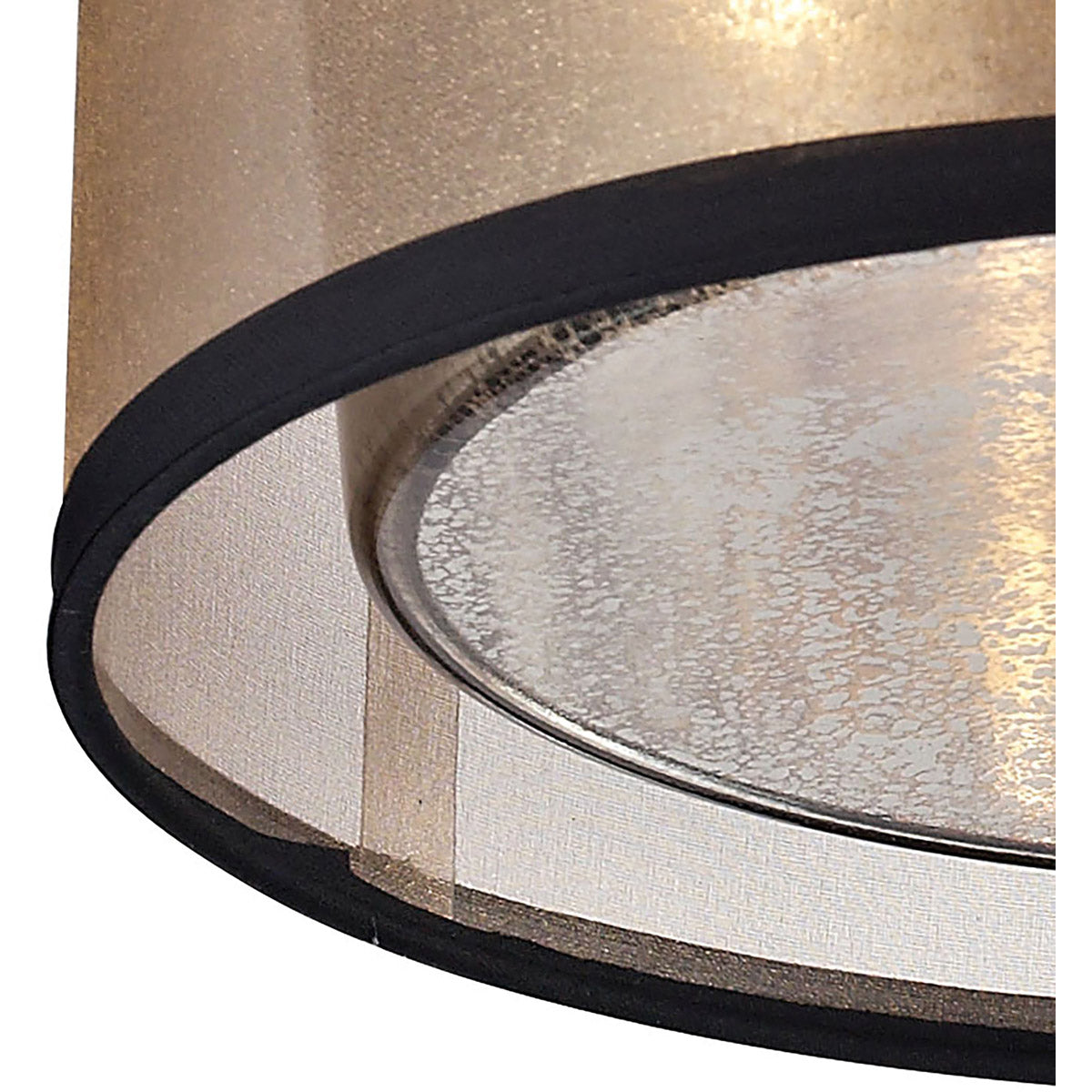 Diffusion 2-Light Flush Mount in Oiled Bronze with Organza and Mercury Glass ELK Lighting