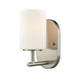 Pemlico 1-Light Vanity Lamp in Satin Nickel with White Glass ELK Lighting | Vanity Light | Modishstore