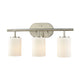 Pemlico 3-Light Vanity Lamp in Satin Nickel with White Glass ELK Lighting | Vanity Light | Modishstore