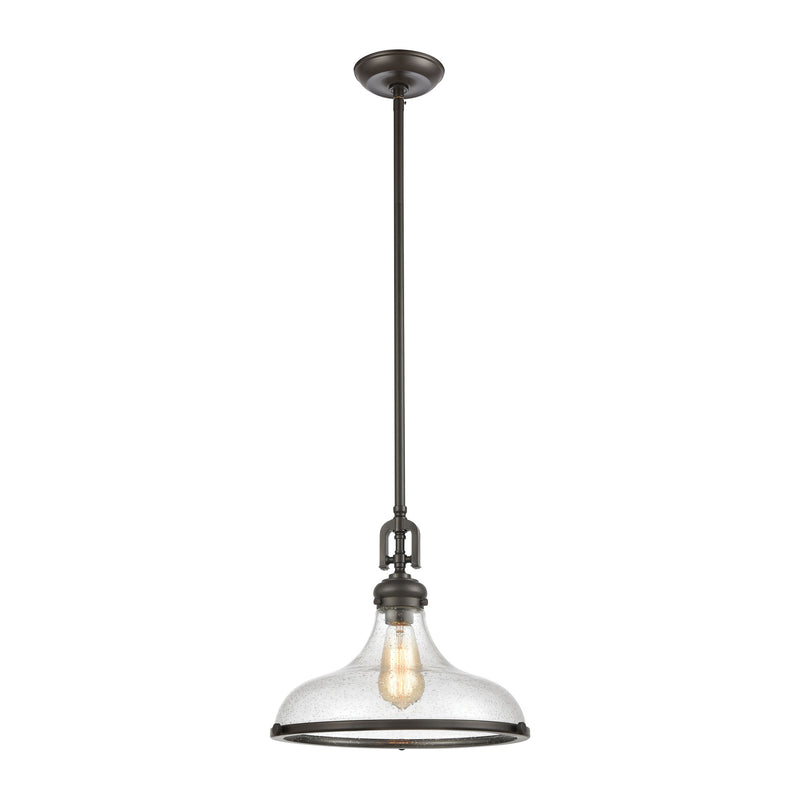 Rutherford 1-Light Pendant with Seedy Glass by ELK Lighting | Modishstore | Pendant Lamps