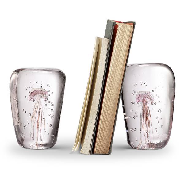 AG Pink Jellyfish Wedge Bookends By SPI Home | Bookends | Modishstore-3