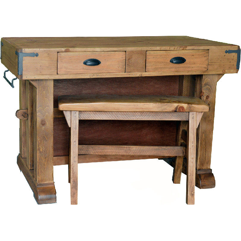 Santa Maria Kitchen Island - Reclaimed Wine Barrel Furniture Accent Tables, 2-Day Designs, - Modish Store
