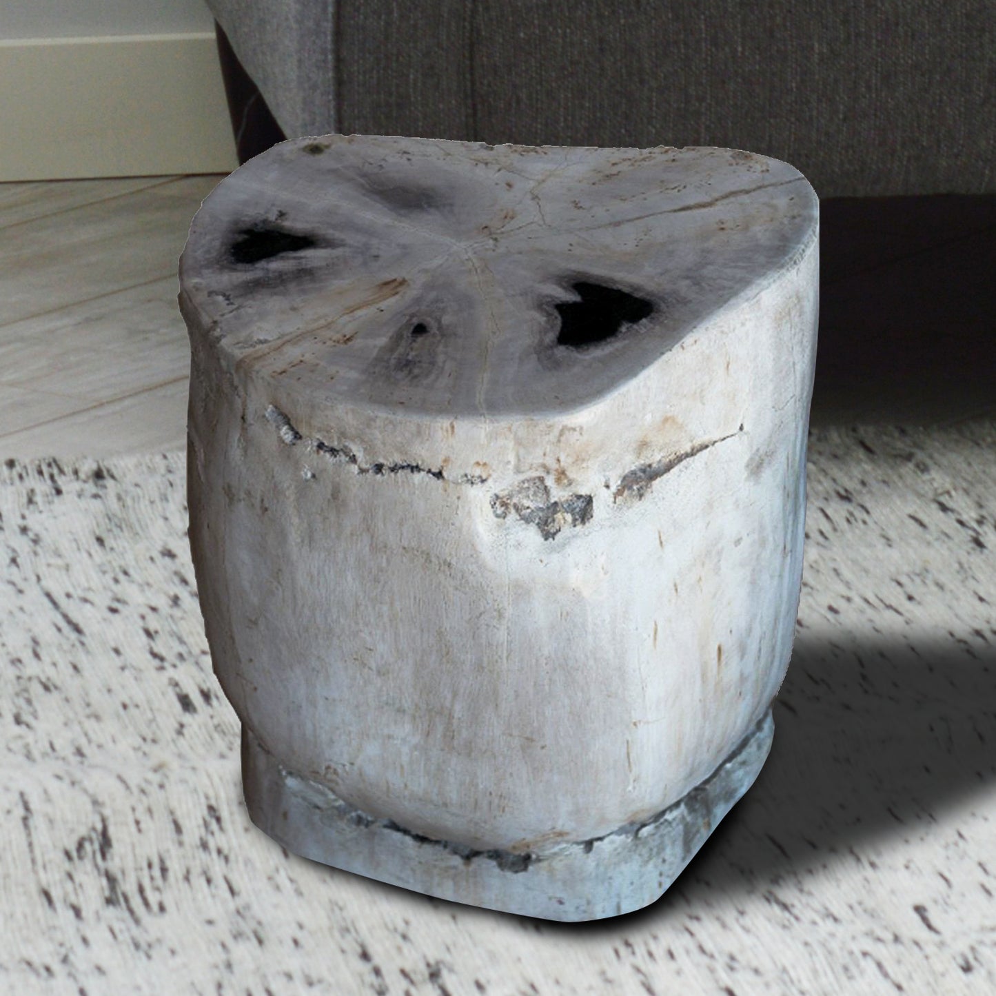 Petrified Wood Stool PF-2134 by Aire Furniture | Petrified Wood Stools | Modishstore - 4