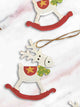 Rocking Reindeer-Set of 5 ornaments- By Artisan Living-ALX107-3