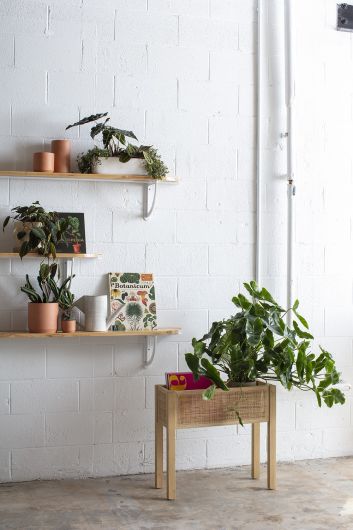 Kolyma Rattan & Wood Footed Planter Stand By Accent Decor | Planters, Troughs & Cachepots | Modishstore - 3