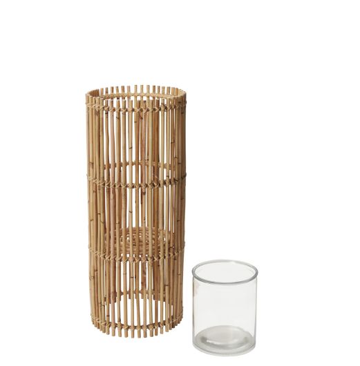 Brio Wood Woven Lantern Shade/Plant Stand By Accent Decor- 2 Sizes | Lanterns | Modishstore - 5