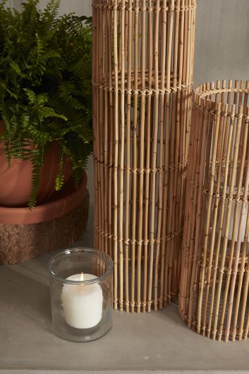 Brio Wood Woven Lantern Shade/Plant Stand By Accent Decor- 2 Sizes | Lanterns | Modishstore - 8