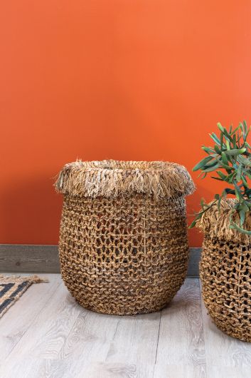 Palm Grove Basket By Accent Decor | Bins, Baskets & Buckets | Modishstore - 1