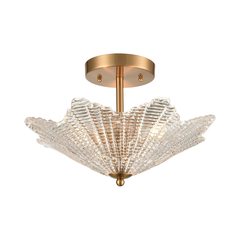 Radiance 3-Light Semi Flush with Clear Textured Glass by ELK Lighting-2