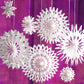 Roost Pleated Paper Snowflakes - Set Of 8-5