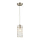 Roubaix 1-Light Mini Pendant with Heavily Textured Amber Glass by ELK Lighting-2