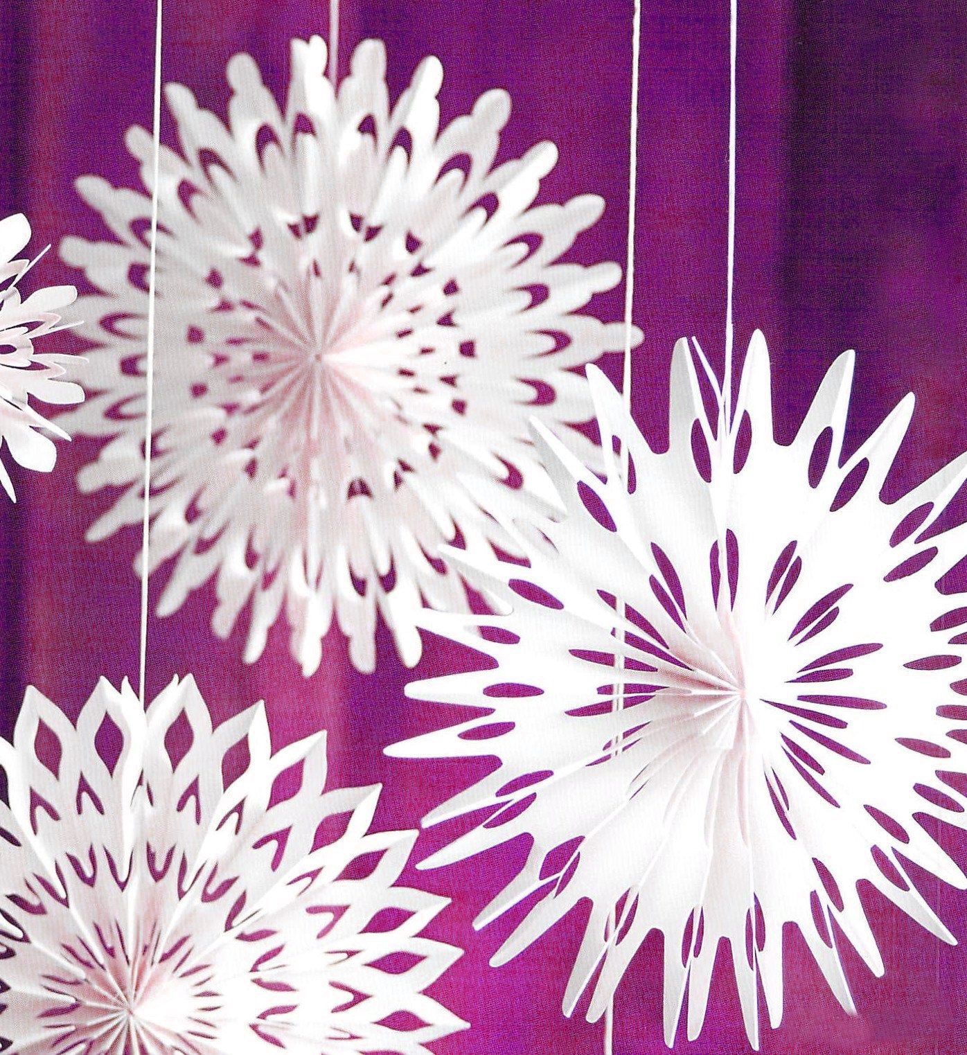 Roost Pleated Paper Snowflakes - Set Of 8-7