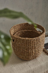Selene Woven Grass Nesting Basket-Set of 2 By Accent Decor