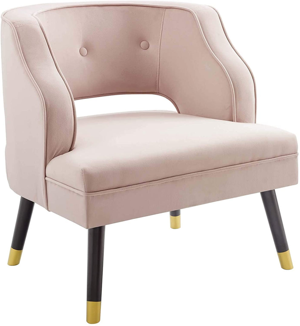 Modway Traipse Button Tufted Open Back Performance Velvet Armchair - EEI-3579 | Armchairs | Modishstore - 5