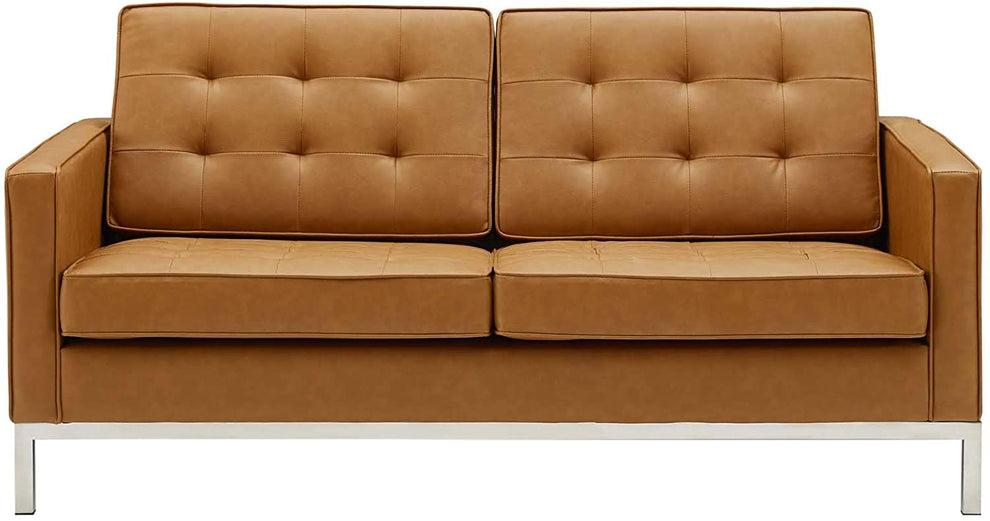 Modway Loft Tufted Upholstered Faux Leather Loveseat - EEI-3388 | Loveseats | Modishstore - 9