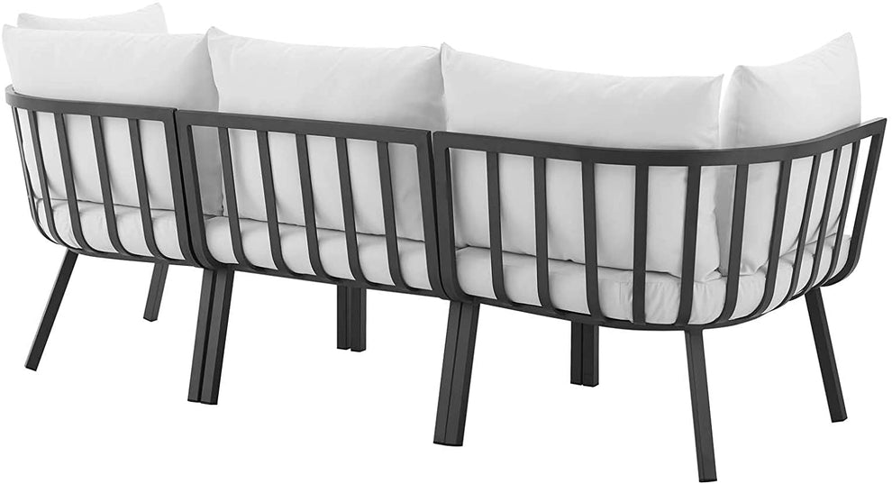 Modway Riverside 3 Piece Outdoor Patio Aluminum Sectional Sofa Set - EEI-3782 | Outdoor Sofas, Loveseats & Sectionals | Modishstore - 21