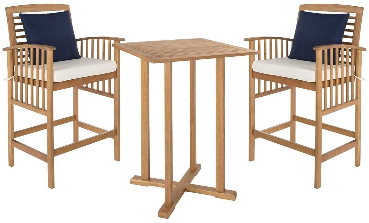 Safavieh Pate 3 Pc Bar 39.8-Inch H Table Bistro Set | Outdoor Dining Sets |  Modishstore 