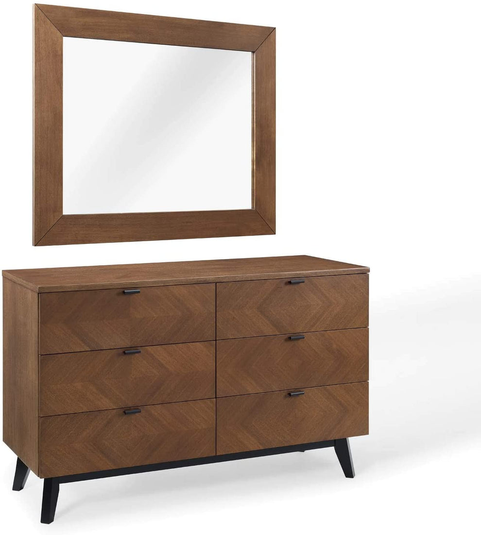 Modway Kali 2 Piece Bedroom Set in Walnut - MOD-6292 | Bedroom Sets | Modishstore - 2