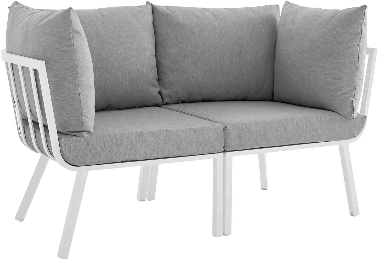 Modway Riverside 2 Piece Outdoor Patio Aluminum Sectional Sofa Set | Outdoor Sofas, Loveseats & Sectionals | Modishstore-31