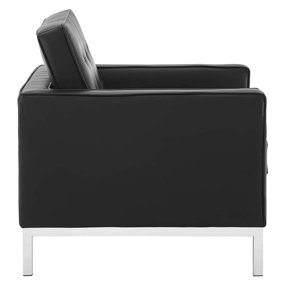 Modway Loft Tufted Upholstered Faux Leather Armchair - EEI-3391 | Armchairs | Modishstore - 15