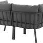 Modway Riverside 2 Piece Outdoor Patio Aluminum Sectional Sofa Set | Outdoor Sofas, Loveseats & Sectionals | Modishstore-20