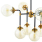 Modway Ambition Amber Glass And Antique Brass 8 Lights Pendant Chandelier | Chandeliers | Modishstore-3