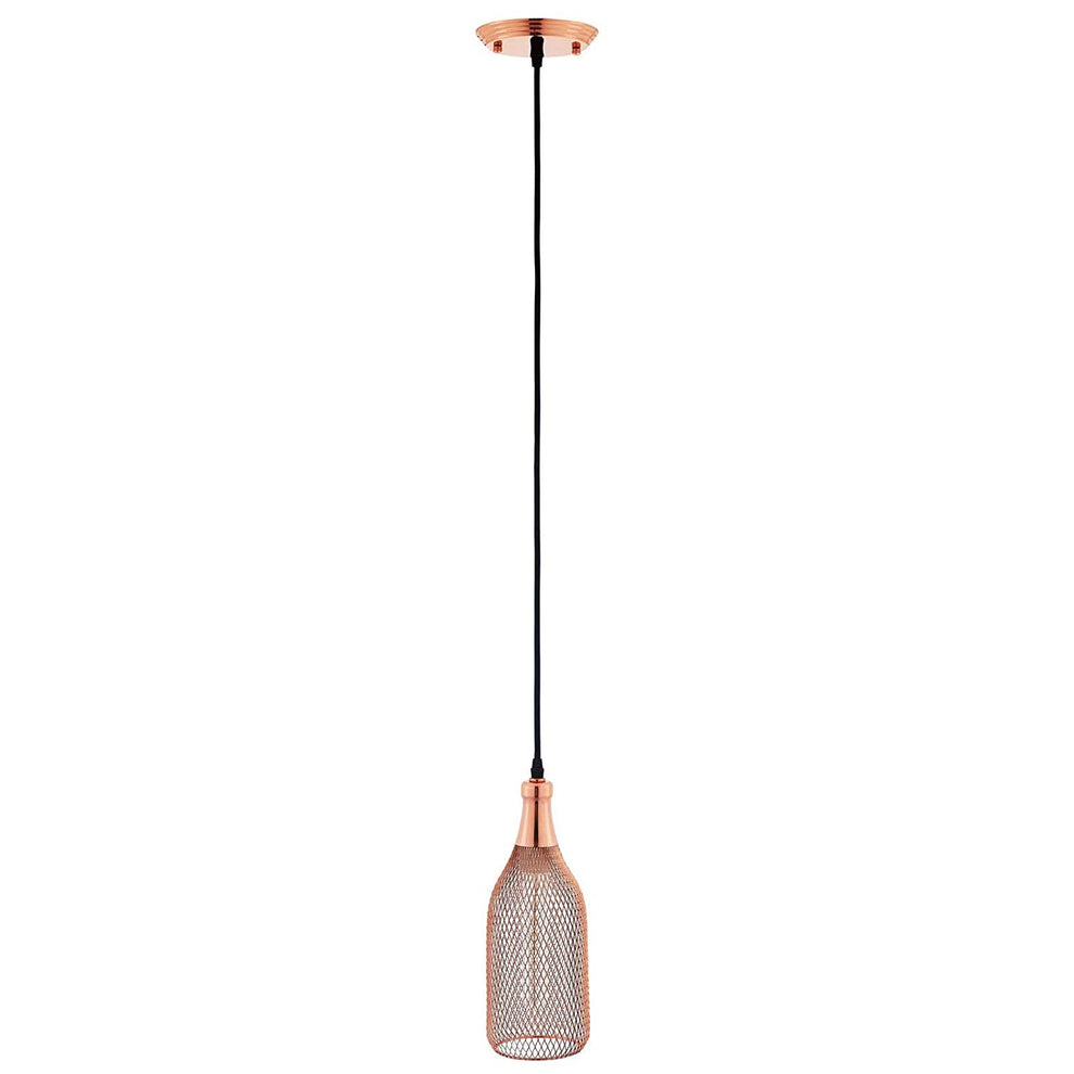 Glimmer Bottle-Shaped Rose Gold Pendant Light By Modway - EEI-2900 | Pendant Lamps | Modishstore - 4