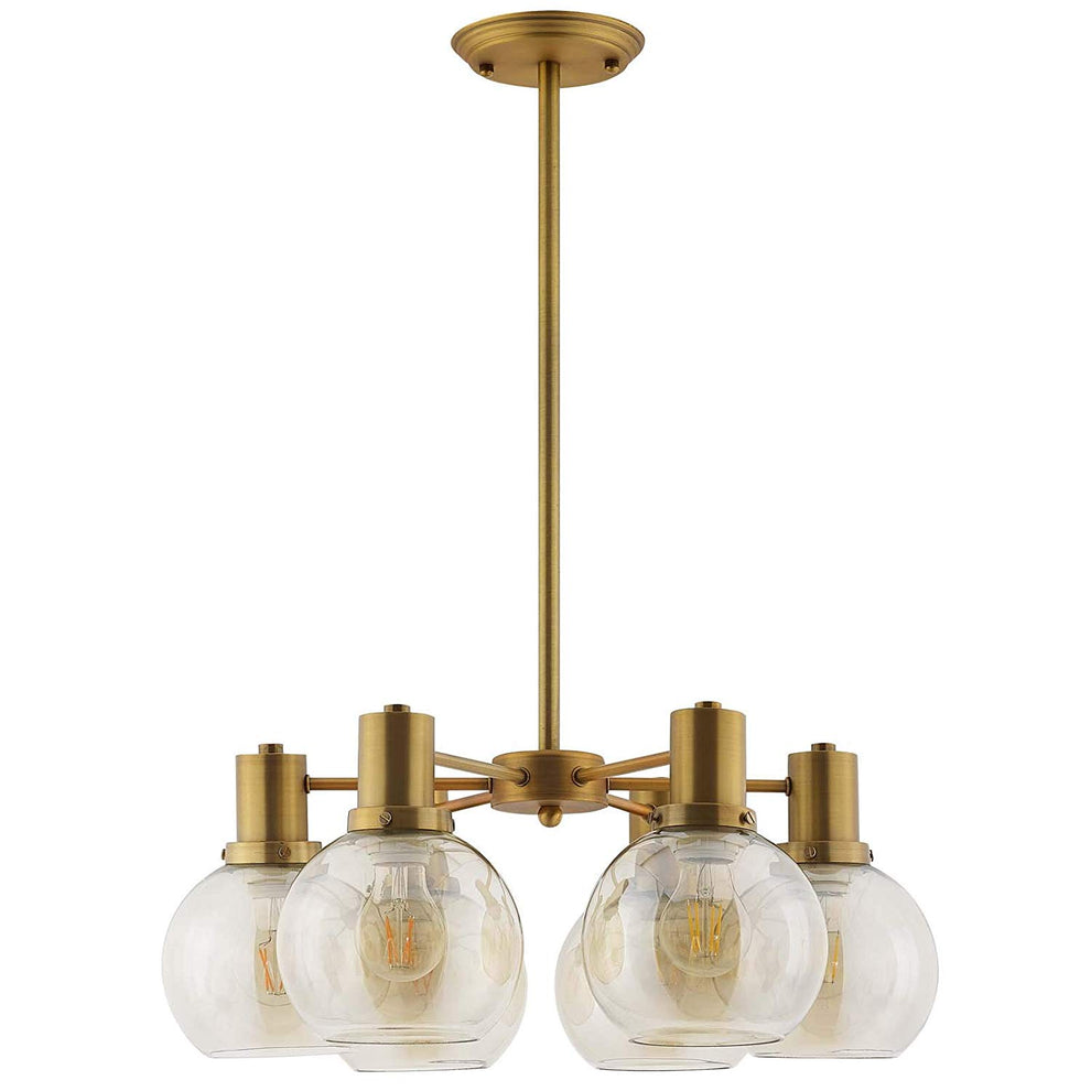 Resound Amber Glass And Brass Pendant Chandelier By Modway - EEI-3272 | Chandeliers | Modishstore - 2