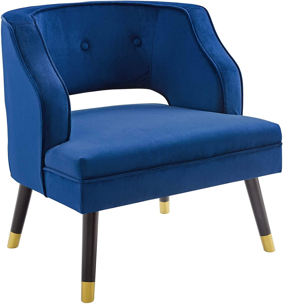 Modway Traipse Button Tufted Open Back Performance Velvet Armchair - EEI-3579 | Armchairs | Modishstore - 15