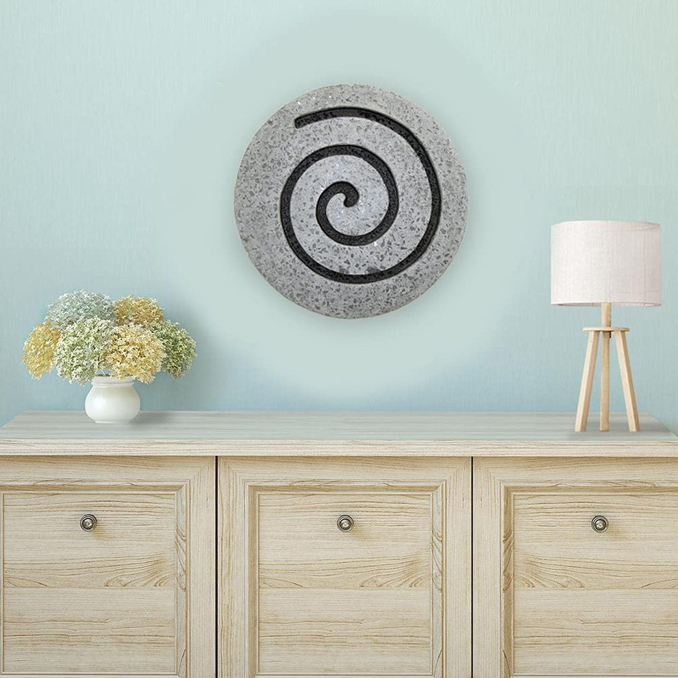 Screen Gems Sandstone Fine Polished Round Wall Decor W/Glass Pieces - Circle Design | Wall Decor | Modishstore-10