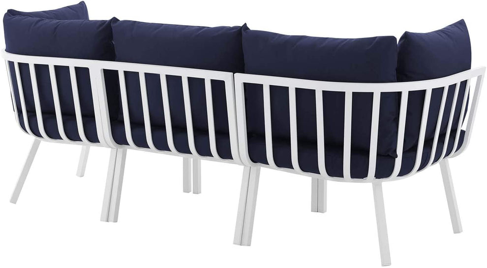 Modway Riverside 3 Piece Outdoor Patio Aluminum Sectional Sofa Set - EEI-3782 | Outdoor Sofas, Loveseats & Sectionals | Modishstore - 2